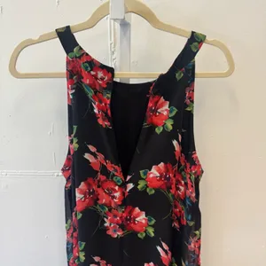 Betsey Johnson Black Floral Sleeveless Halter Mini Flowy‎ Romantic Dress Sz 10 thumbnail 8