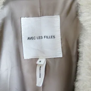 Avec Les Filles Tan Dove Brown Faux Fur Coat Size Small Notch Collar thumbnail 7