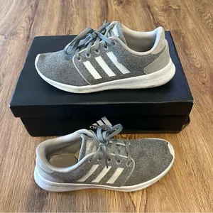 ADIDAS Cloudfoam gray white athletic training running shoes sneakers women’s 8.5 thumbnail 7