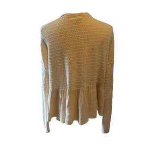Anthropologie Moth cream open front cotton cardigan sweater Large thumbnail 3