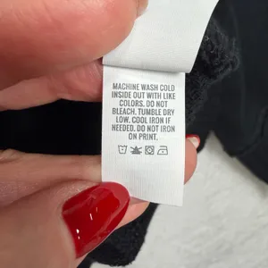 Aerie M Oh Snap Weekend Henley Mockneck Sweatshirt Oversized Relaxed Fit Black thumbnail 9