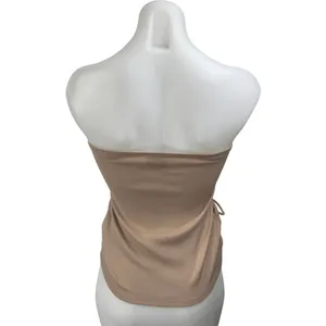 Princess Polly Brown Strapless Sleeveless Ruched Tie Ribbed Tube Tank Top Size 2 thumbnail 2