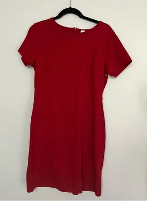 NWOT Old Navy Red Stretchy Short Sleeve Sheath Dress Size L thumbnail 2