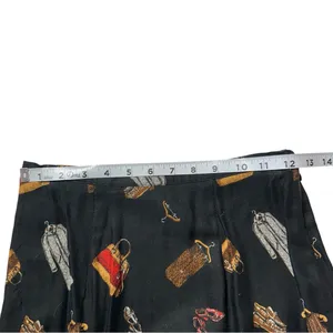 Vintage 90s Black Funky Wacky Weird Fashion MIDI Skirt Animal Print size 4 thumbnail 3
