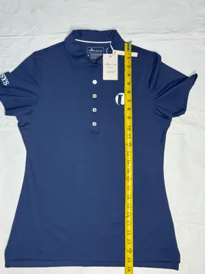 New Peter Millar Women's Navy Blue Sun Protection Performance Golf Polo thumbnail 7