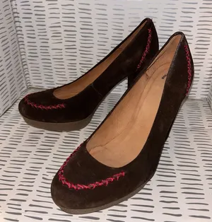 Anthropologie Holding Horses Heels Womens‎ 39 Platform Pump Brown Moc Toe Casual thumbnail 1