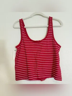 Pilcro Anthropologie Scoop Neck Striped Button Front Tank thumbnail 9
