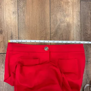 Talbots Women's 8 Wide Leg Ponte Pants Bright Cherry Red Patch Pockets High-Rise thumbnail 7