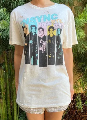 NSYNC POP White Tee Size M Size M thumbnail 1