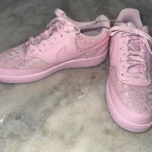 Nike Court Vision Low Shoes - Pink Lace Sneakers thumbnail 8