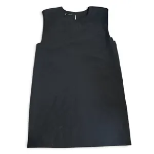 Zara Black Sleeveless Padded Shoulder Mini Shift Dress Size M Round Neck LBD thumbnail 2
