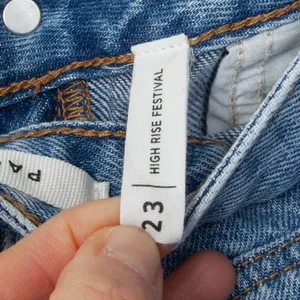 Pacsun Womens High Rise Festival Denim Shorts Size 23 Raw Hem‎ Blue Casual thumbnail 5