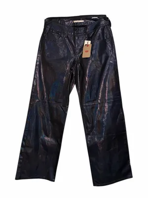 NWT Levi's Superlow Loose Jeans In Luminous Night Shiny SZ-30 thumbnail 2