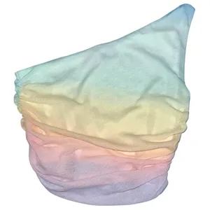 Abercrombie & Fitch Trevor Project Blue Ruched Mesh One Shoulder Crop Top Size S thumbnail 2