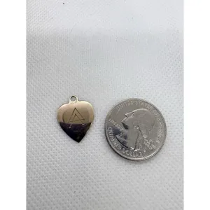 Vintage‎ Sorority Heart Charm 1/20 12K Gold Filled Greek Letter Pendant 0.98g thumbnail 6