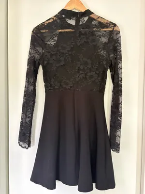 Lush Black Lace Dress thumbnail 2