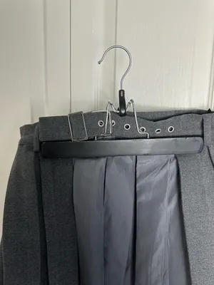 Lost Soul Pleated Half Skirt Over Skirt dark Grey Adjustable Belt Goth preppy Sm thumbnail 4