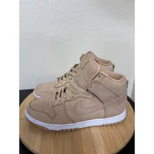 Nike Dunk High Women 8 Vachetta Tan Leather DX2044-201 Sneakers Neutral‎ thumbnail 4
