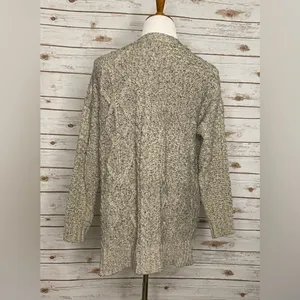 Madewell panelstitch wool/alpaca-blend marled knit open cardigan sweater Size S thumbnail 4