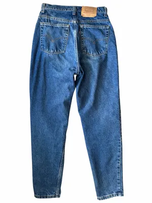 Vtg 90s Levi’s jeans blue denim high waist tapered leg thumbnail 5