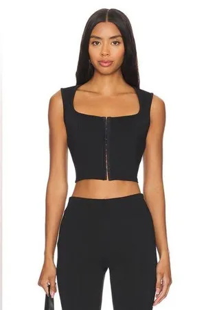 NWT SNDYS x REVOLVE Matching Capri Top in Black, size M thumbnail 1