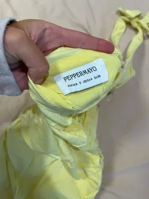 Peppermayo Asymmetrical Halter Neck Yellow Dress thumbnail 3