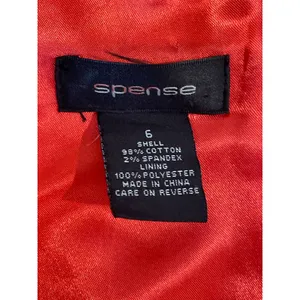 Spense Dress Size 6 Orange Cotton Blend Sleeveless Square Neck Midi Floral Hem thumbnail 5