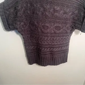 Nine‎ West Jeans Women's Size Small Turtleneck Sweater Dark Gray Cableknit thumbnail 7