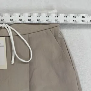 Halara Beige‎ Wide Leg Pleated Trousers High Waisted Drawstring Pants Small NEW thumbnail 5