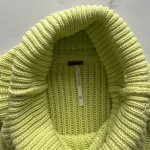 Free People Layer Cake Sweater Key Lime XS Oversized Turtleneck Chunky Knit thumbnail 3