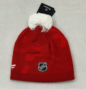 Detroit Red Wings NHL Fanatics Red Authentic Pro Team Locker Room Pom Beanie thumbnail 5