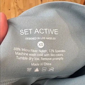 SET Active Size XS Blue High-Rise Activewear Leggings thumbnail 5