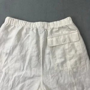 Gap Linen Cotton Jogger Pants S White Drawstring Elastic Waist Tapered Casual thumbnail 11