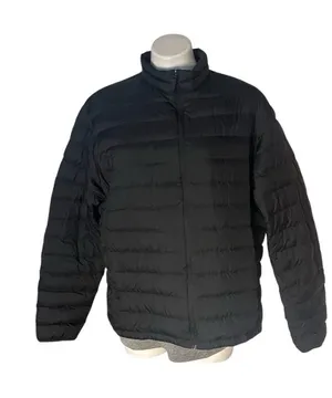 UNIQLO Ultra Light Down Black Puffer Jacket Zipper Front Womens Size XL thumbnail 1