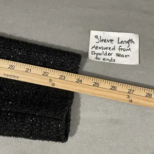 Black Silver Sparkle Tweed Jacket Women Size US 10 12 Formal Coat Event Evening thumbnail 12