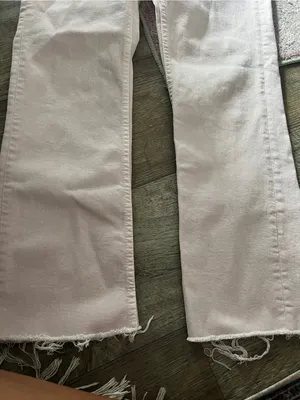 Zara Light Blush Wide Leg Jeans with Raw Hem thumbnail 5