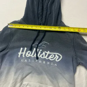Y2K Hollister Blue White Gradient Ombre Pullover Hoodie Size M thumbnail 3