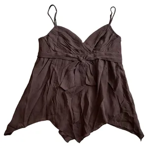 BCBGMAXAZRIA Brown Sphaghetti Top, Medium thumbnail 1