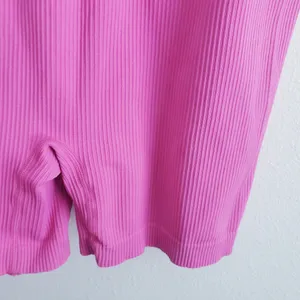 Ribbed Athletic Pink Short Romper Gym Fit thumbnail 4