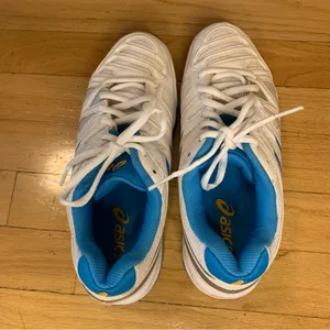 ASICS White and Blue GEL Game 5 Women's Tennis Shoes - Size 7 thumbnail 5
