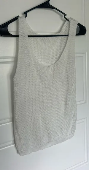 Bikini Cover Up Top White Size M thumbnail 1