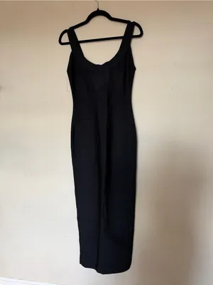 House of CB Black THE OG Black Bandage Maxi Dress size Large thumbnail 7