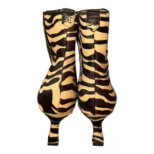 Sam Edelman Lizzo Tiger Print Martini Heel Boot Calf‎ Hair Women's Size 5 NWOB thumbnail 6