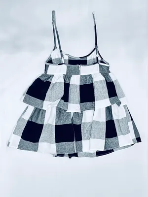 Urban Renewal Remnants Blown Out Gingham Tiered Mini Dress - XS thumbnail 8