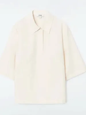 NEW COS minimal cotton polo shirt Medium thumbnail 9