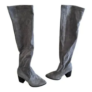 DOLCE VITA Tabbie Suede Over The Knee Gray Block Heel Boot Size 6 thumbnail 6