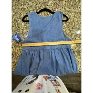 Vintage Winnie the Pooh denim overall dress Size Small Pinafore thumbnail 9