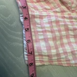 Free People Women Large Leilani Cotton Gingham Tube‎ Top Pink Y2K Cottagecore thumbnail 8