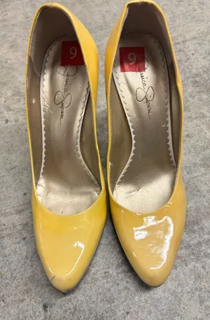 Jessica Simpson yellow patent leather heel 9 thumbnail 1