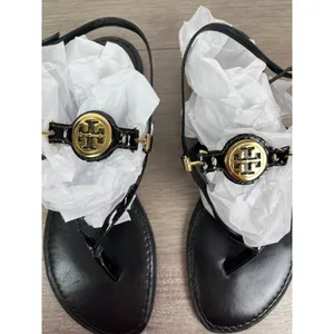 Tory Burch Black Patent Leather Ali Thong Sandal Sz.10 thumbnail 7
